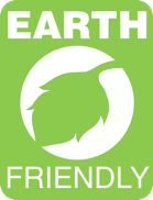 Logo écologique sur fond vert pour une maison.